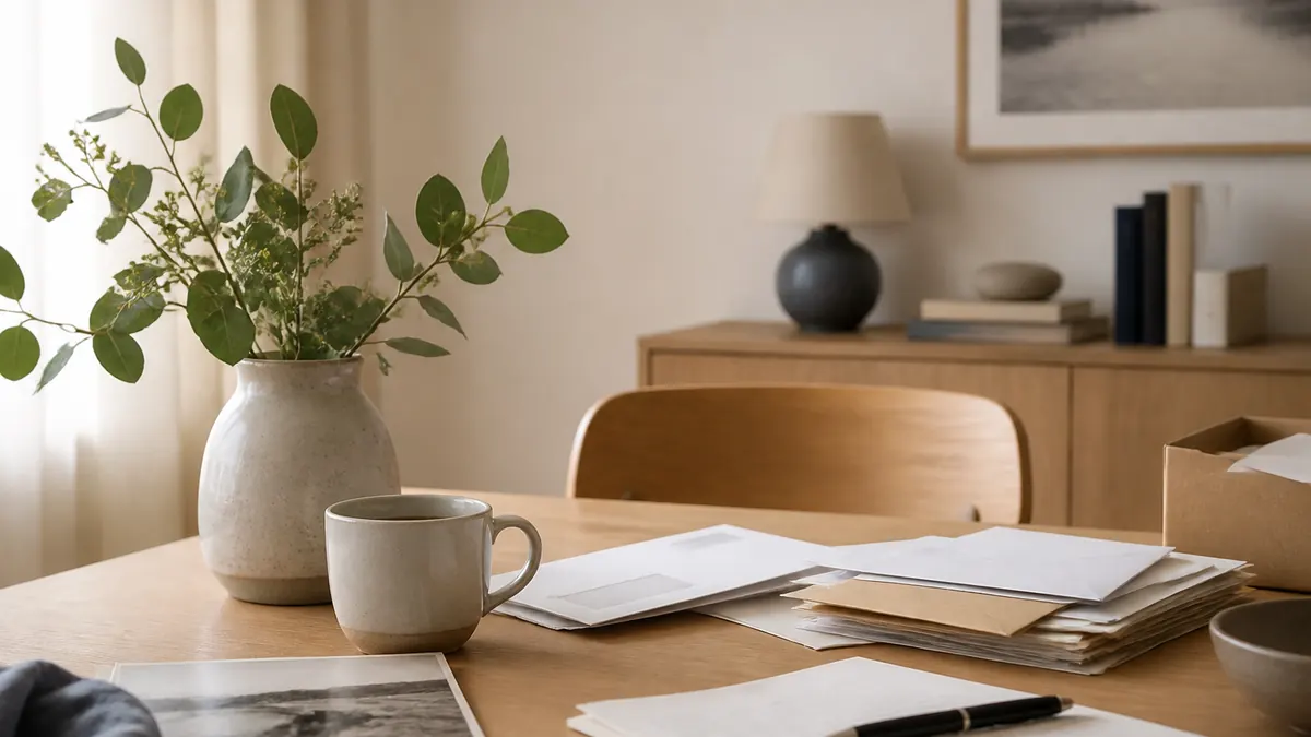 Adressändring vid dödsbo – illustration till guide om När en anhörig gått bort behöver dödsboets post hanteras. Så anmäler du ny adres