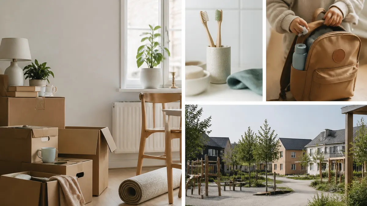 Byta tandläkare och skola vid flytt – illustration till guide om Byta tandläkare, vårdcentral, skola och förskola när du flyttar till ny ort