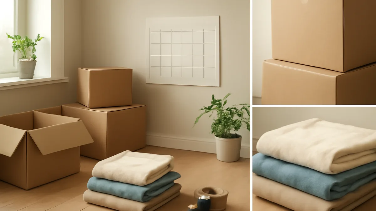 När ska man börja packa inför flytt – illustration till guide